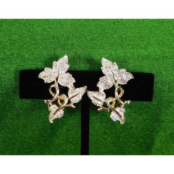 Coventry Plain and Fancy Earrings Sarah Coventry Signed SC Gold and Silver Tone - Picture 5 of 8